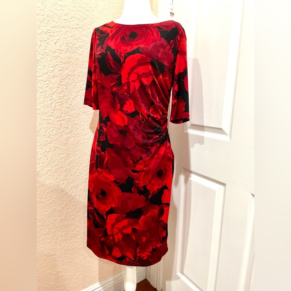 Red and black dress